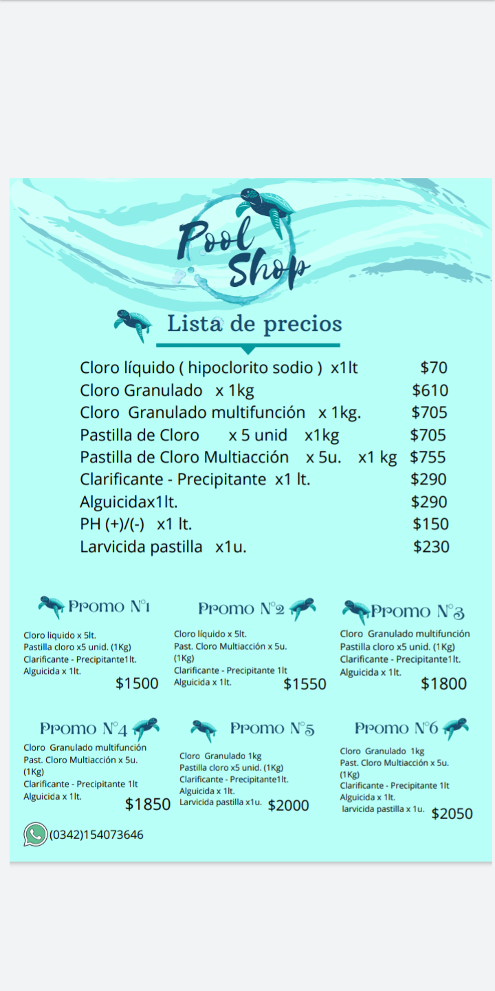 Productos para pileta Pool Shop