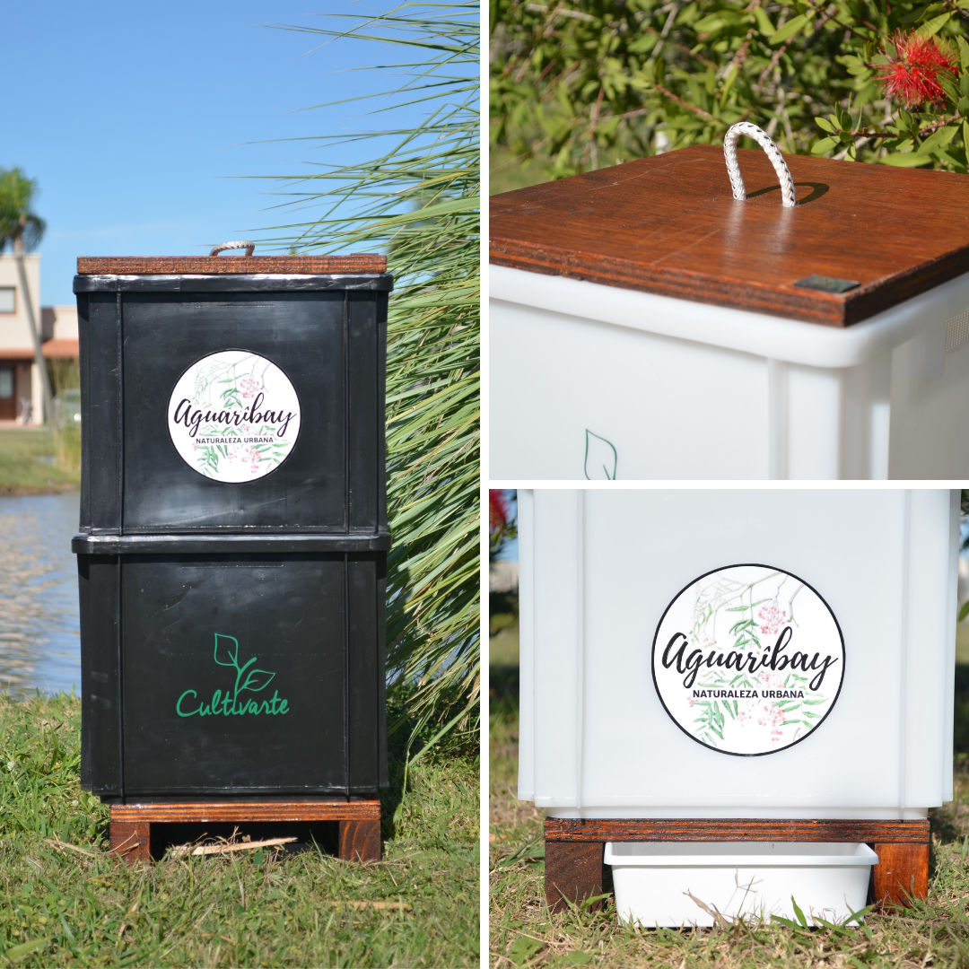 Compostera PVC Reciclado (color negro)