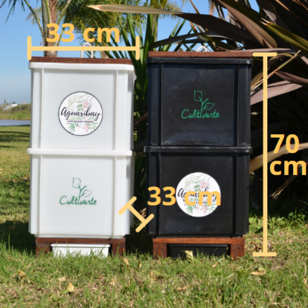 Compostera PVC Reciclado (color negro)