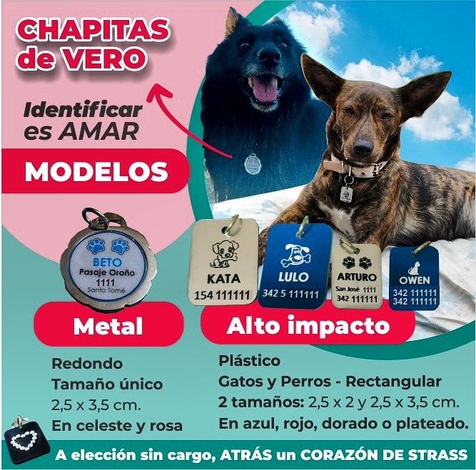 Chapitas Identificatorias a domicilio