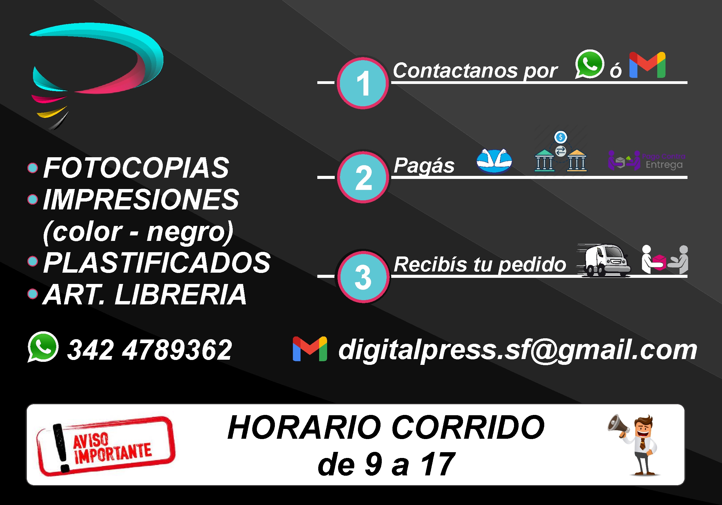 Envíos a ZC!!: Impresiones – Fotocopias – Anillados